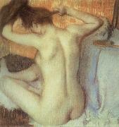 Edgar Degas Woman Combing her hair oil